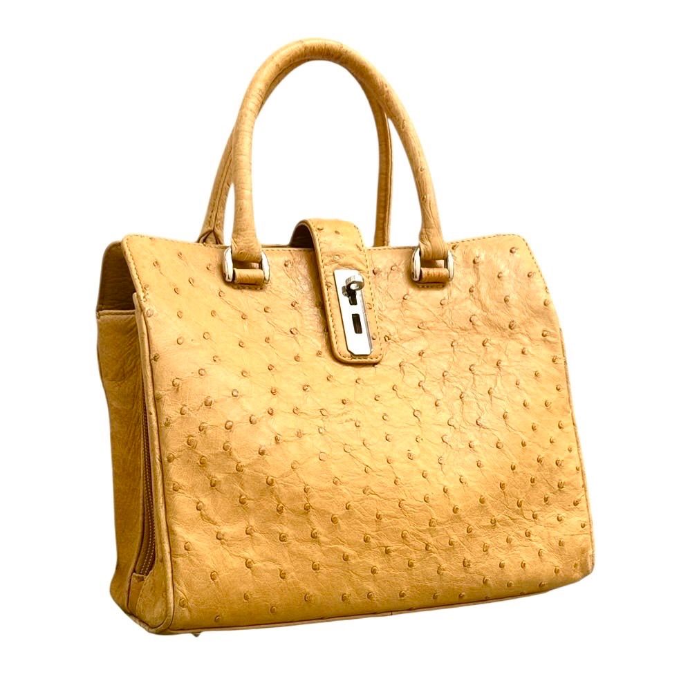 GENUINE OSTRICH オーストリッチ ハンドバッグ セット オーストリッチ ハンドバッグ GENUINE OSTRICH LEATHER 日本製
