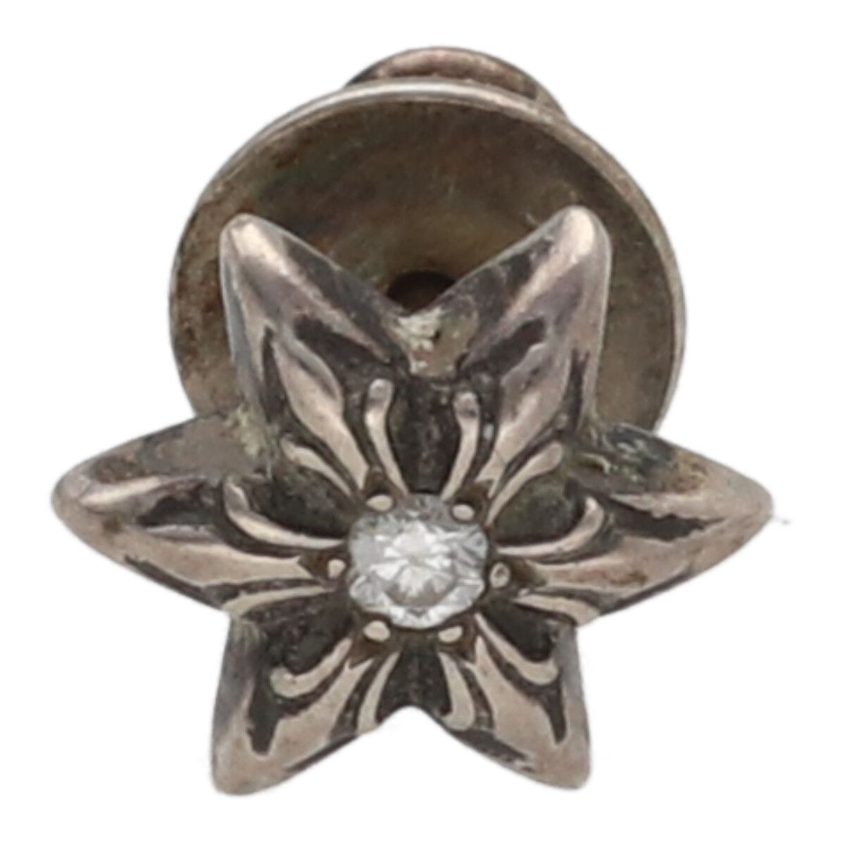 中古】 CHROME HEARTS クロムハーツ スター スタッド ピアス w/1PD 