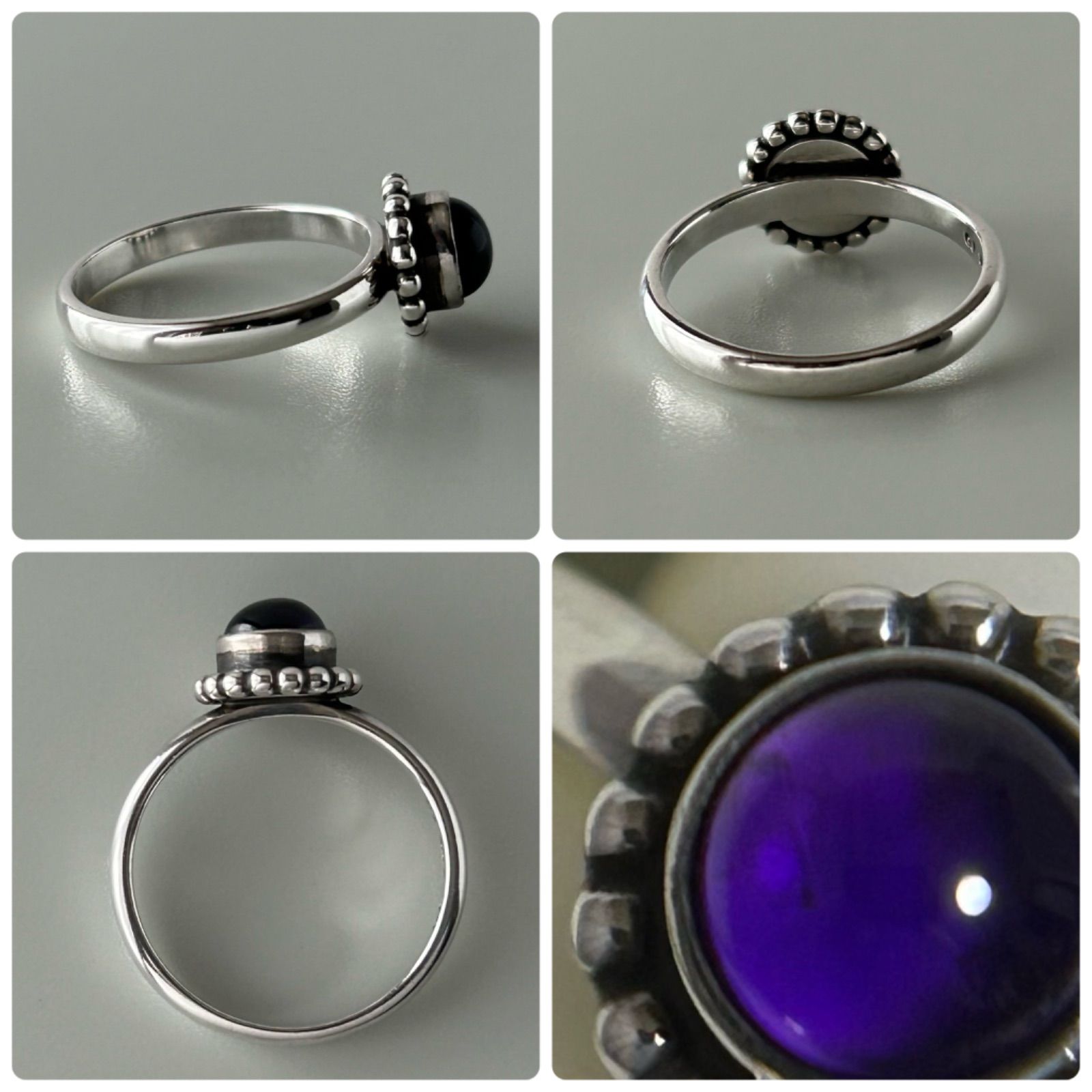 georg jensen ジョージジェンセン ヴィンテージアメジストリング 