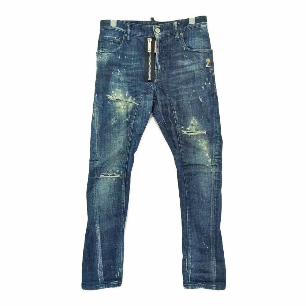 DSQUARED2 ディースクエアード TIDY BIKER JEAN ティディ バイカー ジーンズ デニムパンツ/S71LB0326/42/ブルー/【】【B】【メンズ】527931【中古】