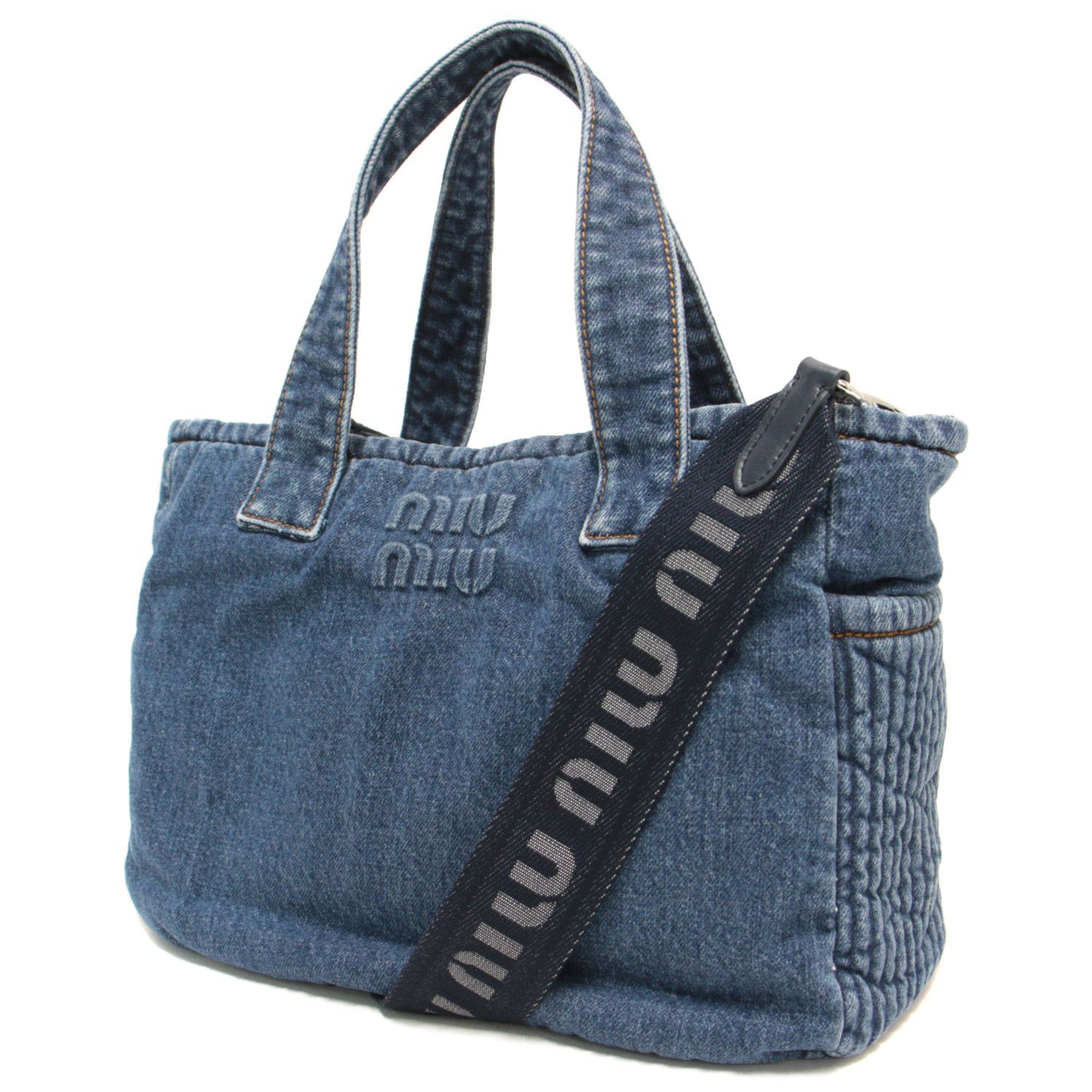MIU MIU】ミュウミュウ ロゴ レザー トートバッグ (MiuMiu