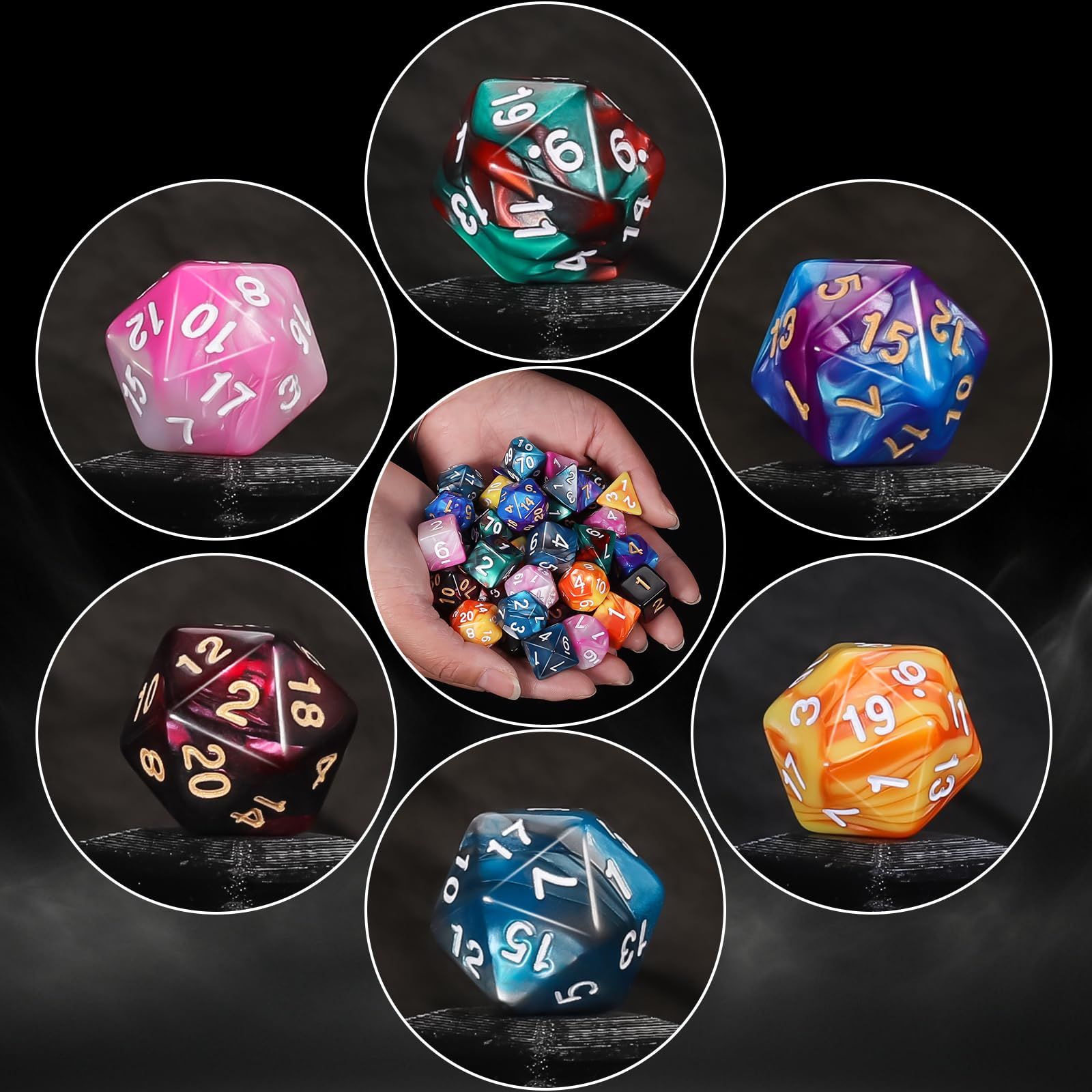 Dice Polyhedral Set Dragons Dungeons DND 0 - 42-Piece For &amp; 1 Dnd RPG for Ubuy