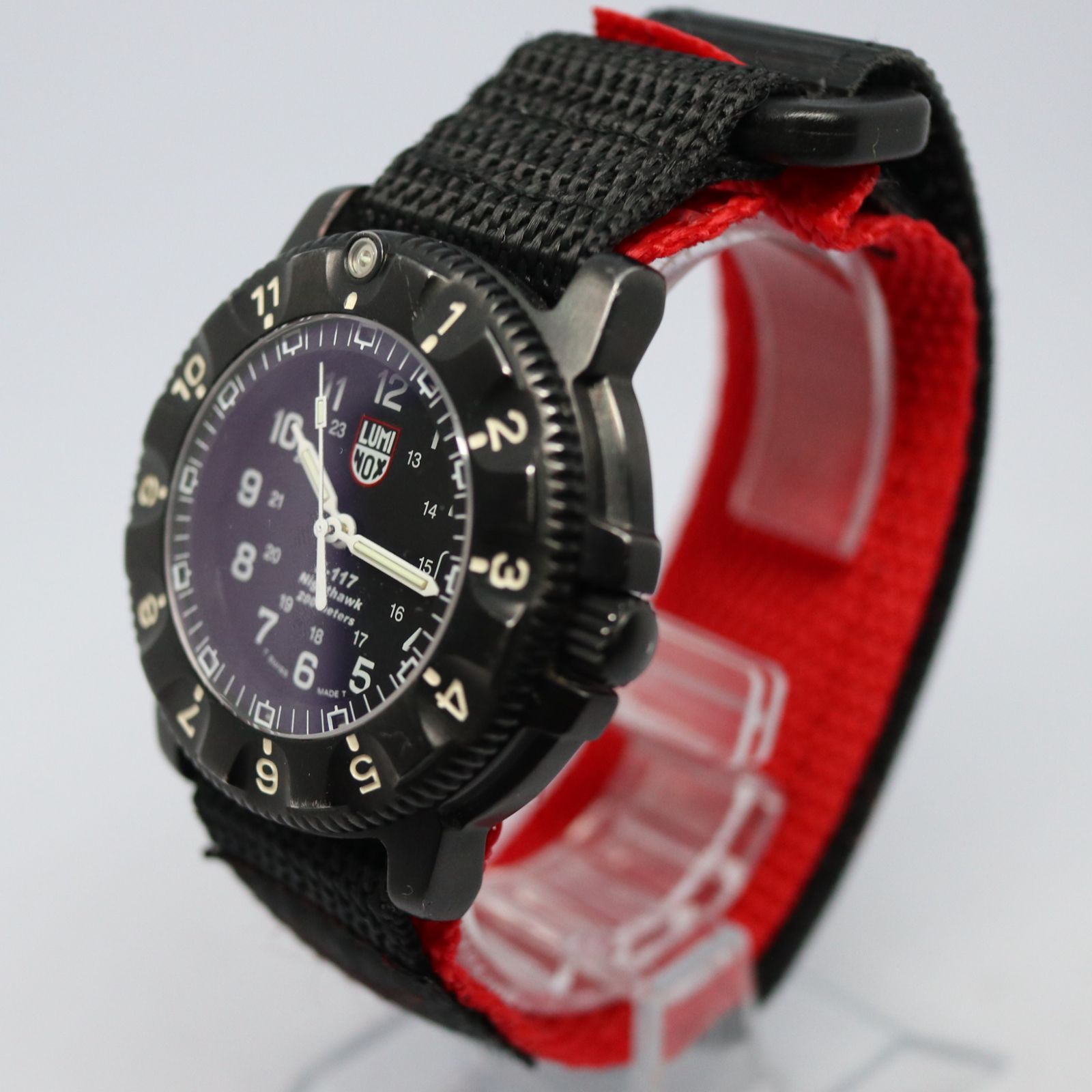 【稼働品】LUMINOX ルミノックス ヴィンテージ 3400 NIGHTHAWK ナイトホーク F-117 USAF STEALTH ブラック ステンレス 希少品