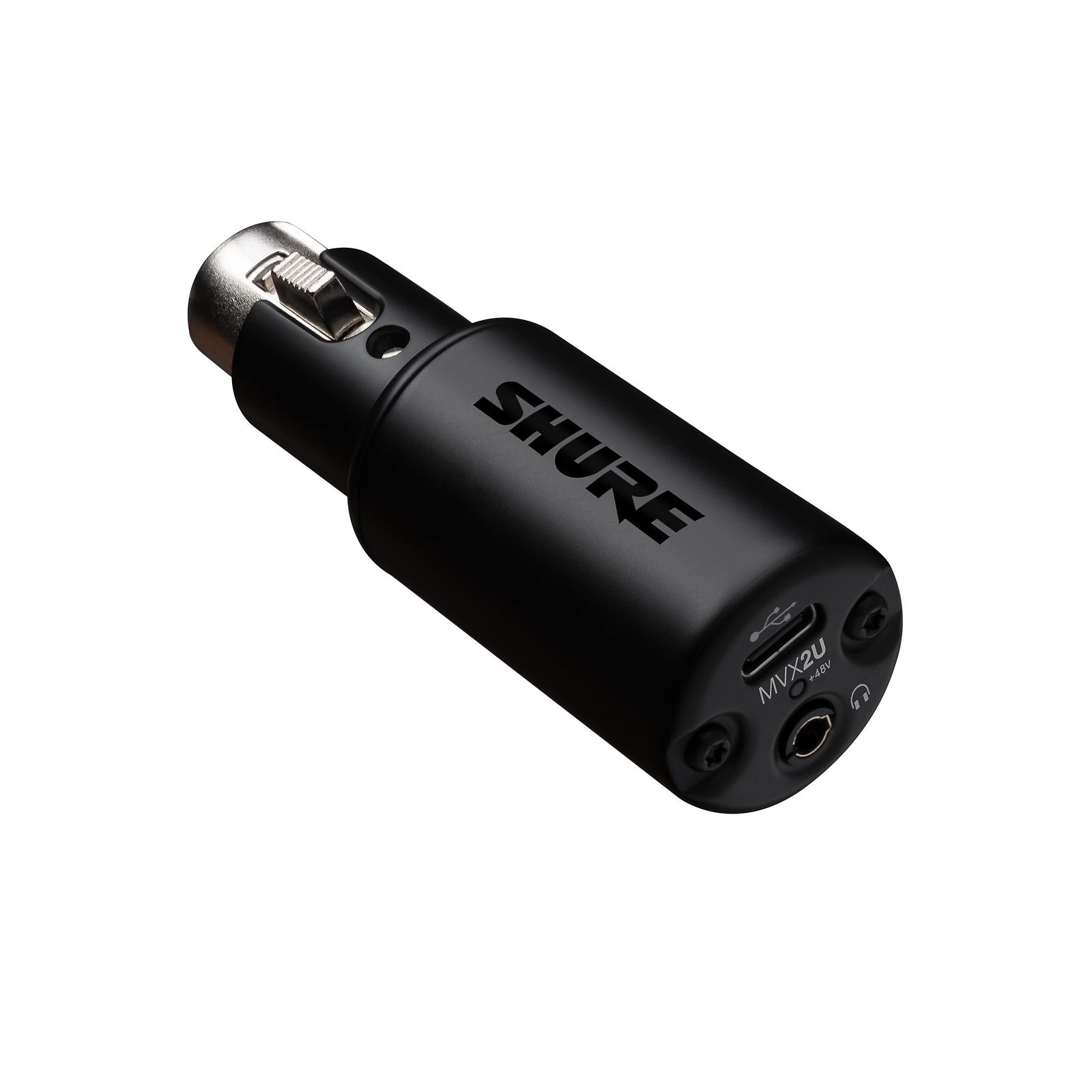 SHURE シュア MVX2U デジタルオーディオインターフェース ヘッドホン出力付きXLR-USB変換アダプター ダイナミックマイク|コンデンサーマイク|配信 ストリーミング | ボーカル 楽器録音 レコーディング | モニタリング|ファンタム
