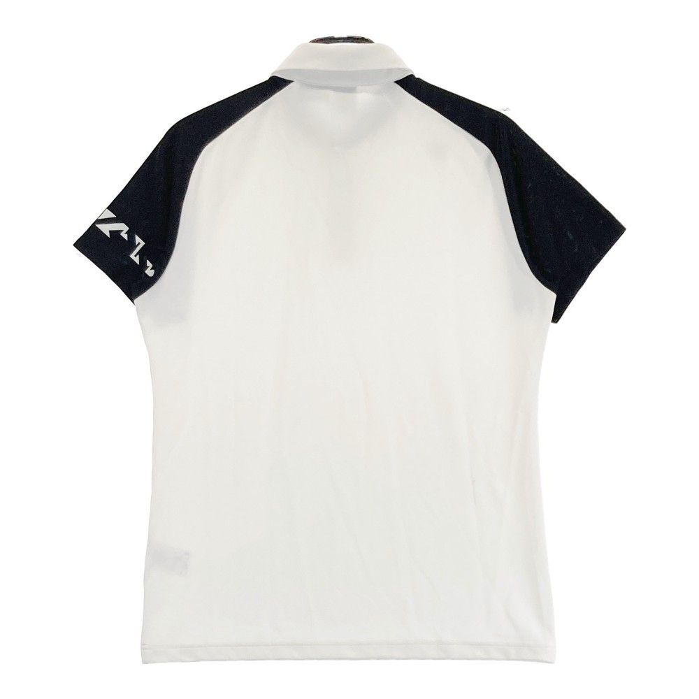 【未使用】descente ゴルフウェア ホワイト/ブルー　サイズL サイズ：L DESCENTE GOLF デサントゴルフ 半袖ポロシャツ