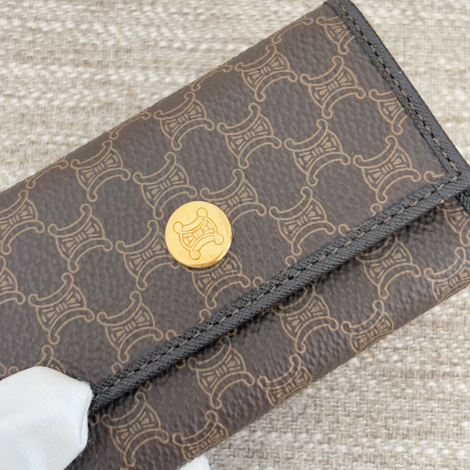 未使用品】 セリーヌ 6連キーケース ブラック系 ブラック系