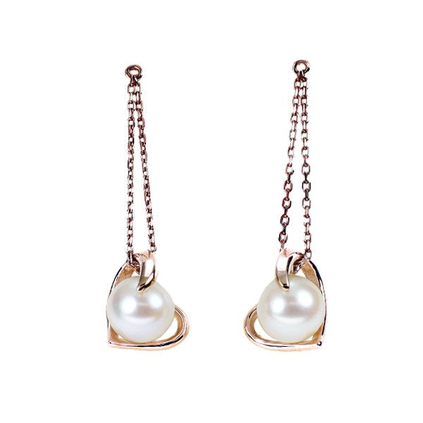 スタージュエリー K10PG アコヤ 真珠 パール ピアス 径約 5.7mm パール イン ザ ハート FORTGASGNV_COM_BR