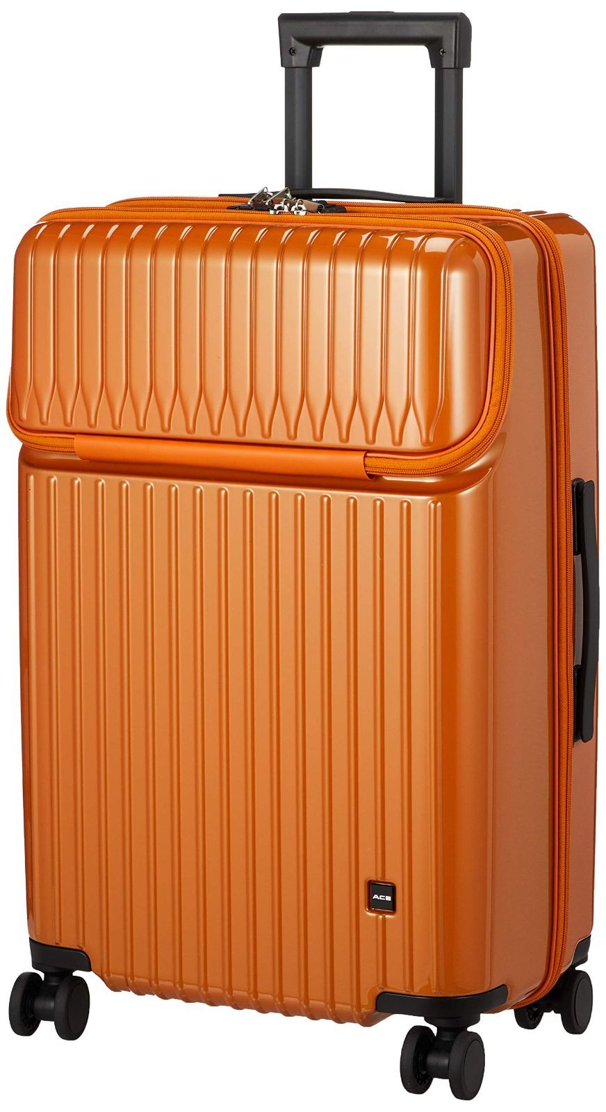 3泊4日 4泊5日 59L mサイズ フロントポケット 14inch PC収納 スーツケース キャリーケース タッシェ ACE エース No.06537 オレンジ