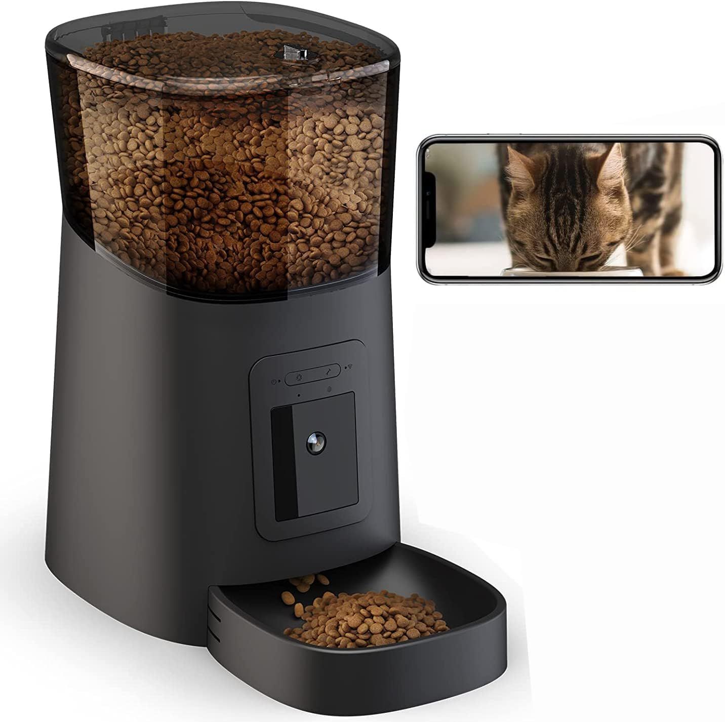 自動給餌器 カメラ付き 猫 犬 1080P ペット スマホで遠隔操作 IOS - Android 自動録画機能付き 自動給餌機 自動餌やり 犬 カメラ付き ドッグカメラ キャットカメラ うさぎ オートフィーダー タイマー式 アプリ対応 定時定量給餌 録音