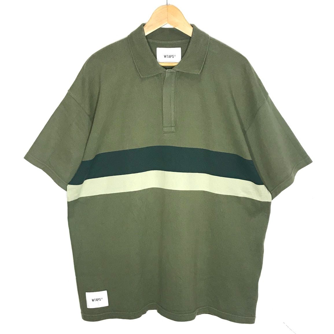 倉吉店 W TAPS ダブルタップス ポロシャツ 23SS MC SS COTTON.TEXTILE 231ATDT-CSM23 カーキ サイズ 3 104