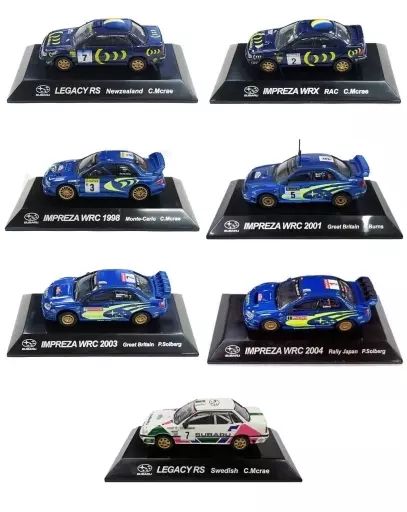 ミニカー 全7種セット 1/64 「ラリーカーコレクション SS.1 スバル」 割引