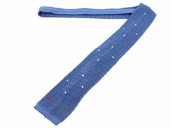 HELMES エルメス シルクニットタイ 紺 HELMES エルメス シルクニットタイ 紺 エルメスHERMES シルク