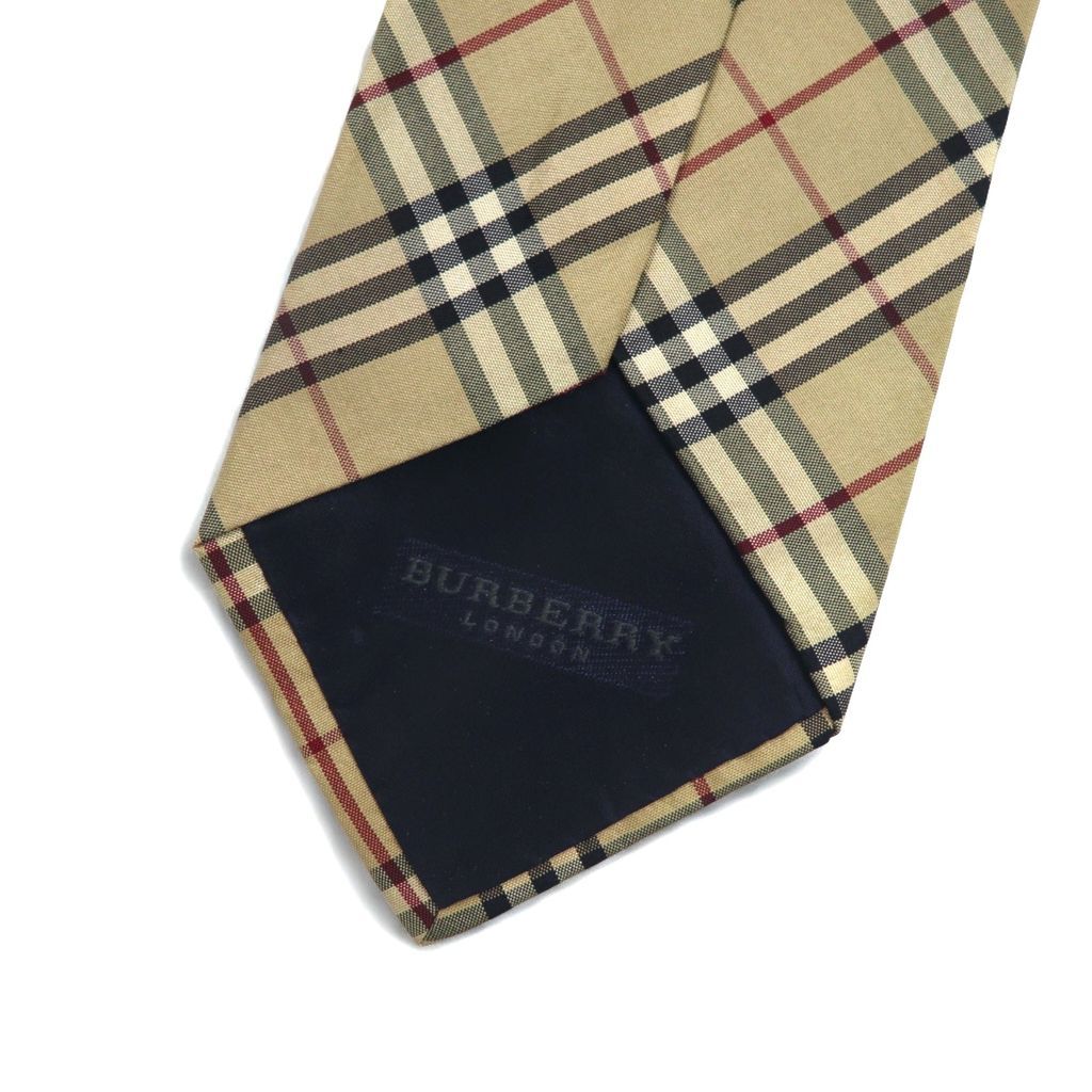 BURBERRY イタリア製 ノバチェック ネクタイ ベージュ シルク