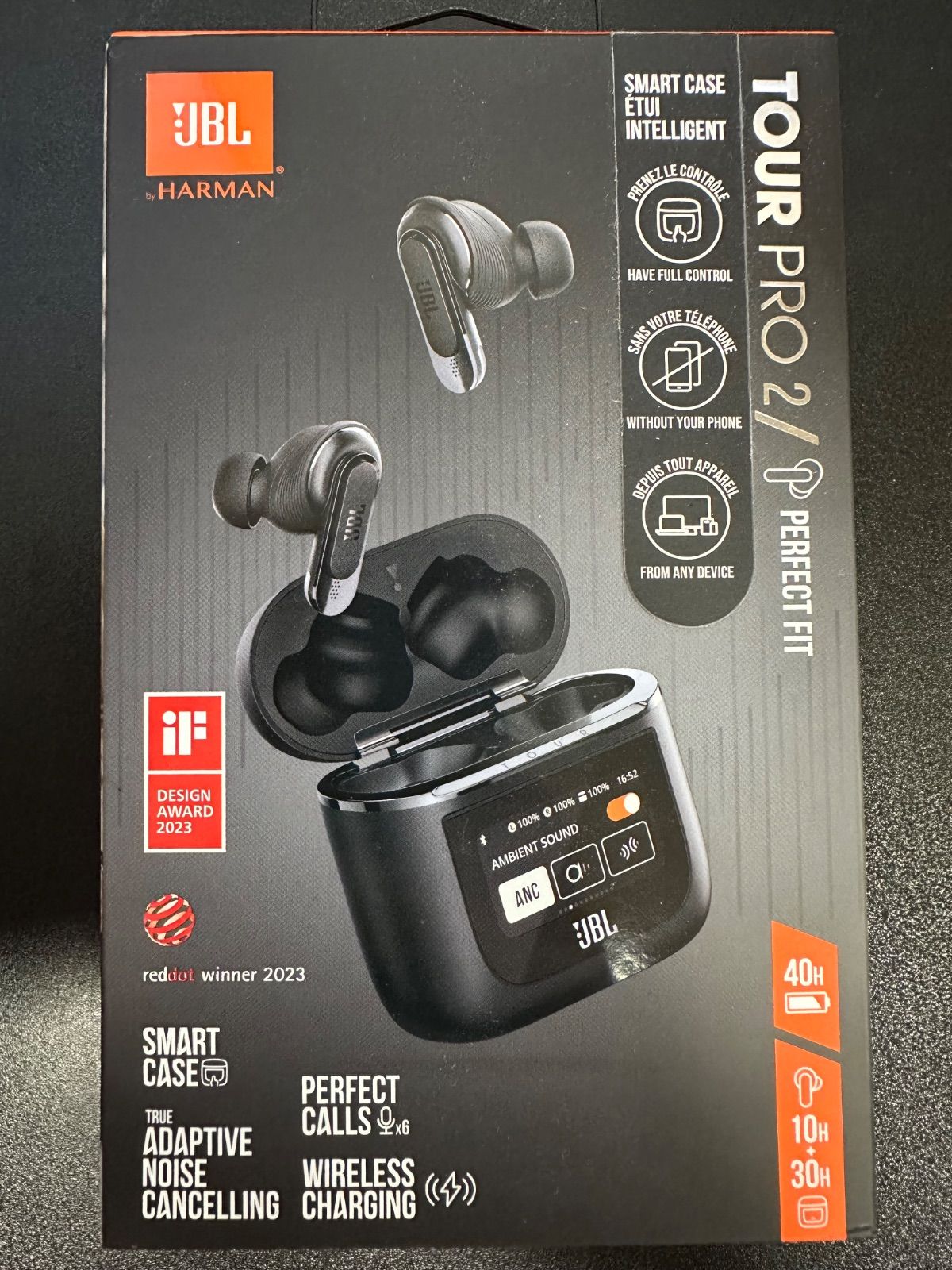 新品未使用品】JBL Tour Pro 2 ブラック ワイヤレスイヤホン