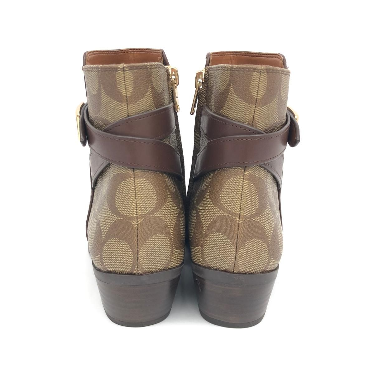 coach ショートブーツ　ブラウン　シグネチャー　コーチ coach ショートブーツ ブラウン シグネチャー コーチ coach コーチ