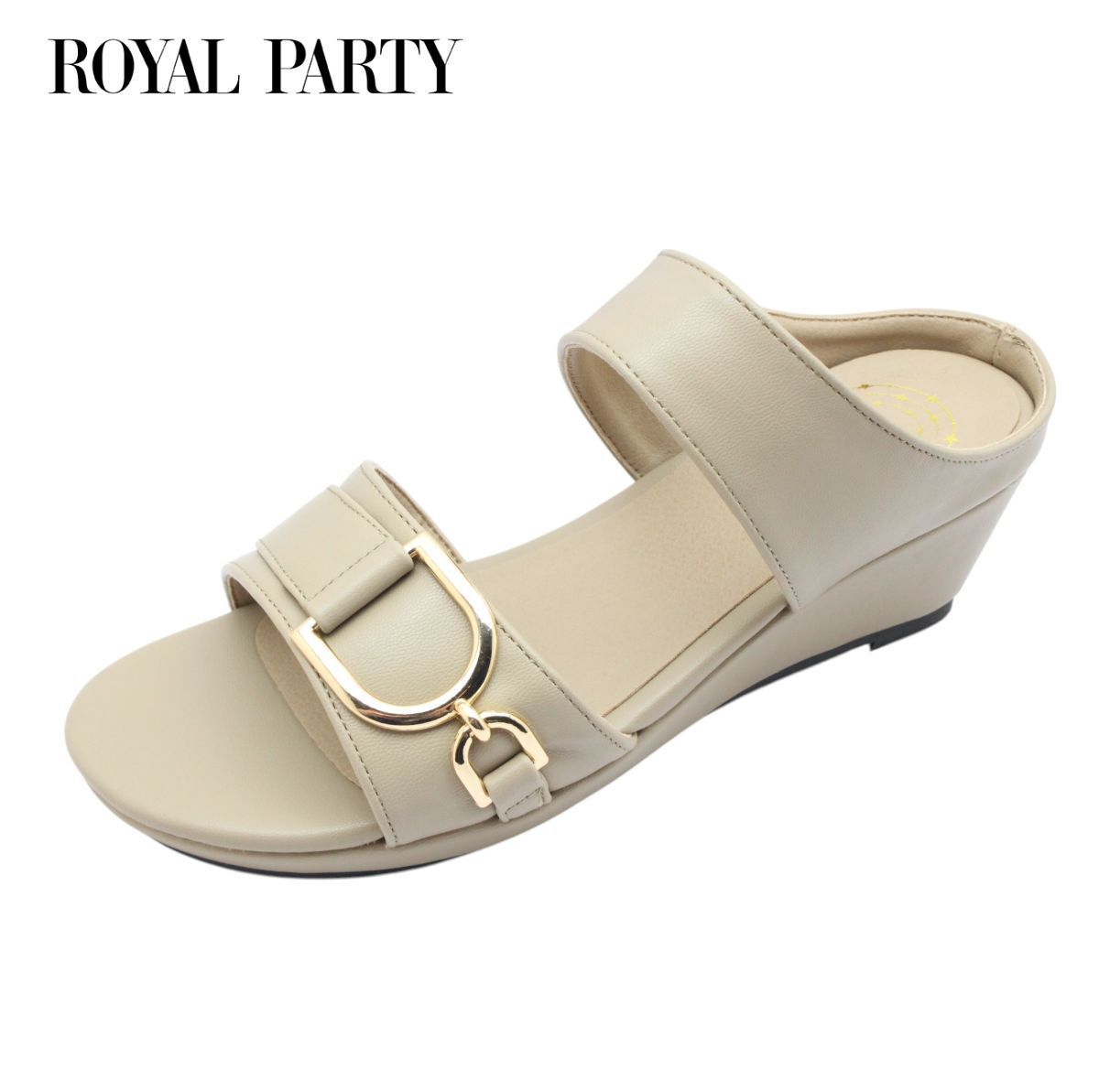 ROYAL PARTY ロイヤルパーティー RPM 8054 オーク レディース ミュール サンダル バックル ウェッジ 軽量 靴