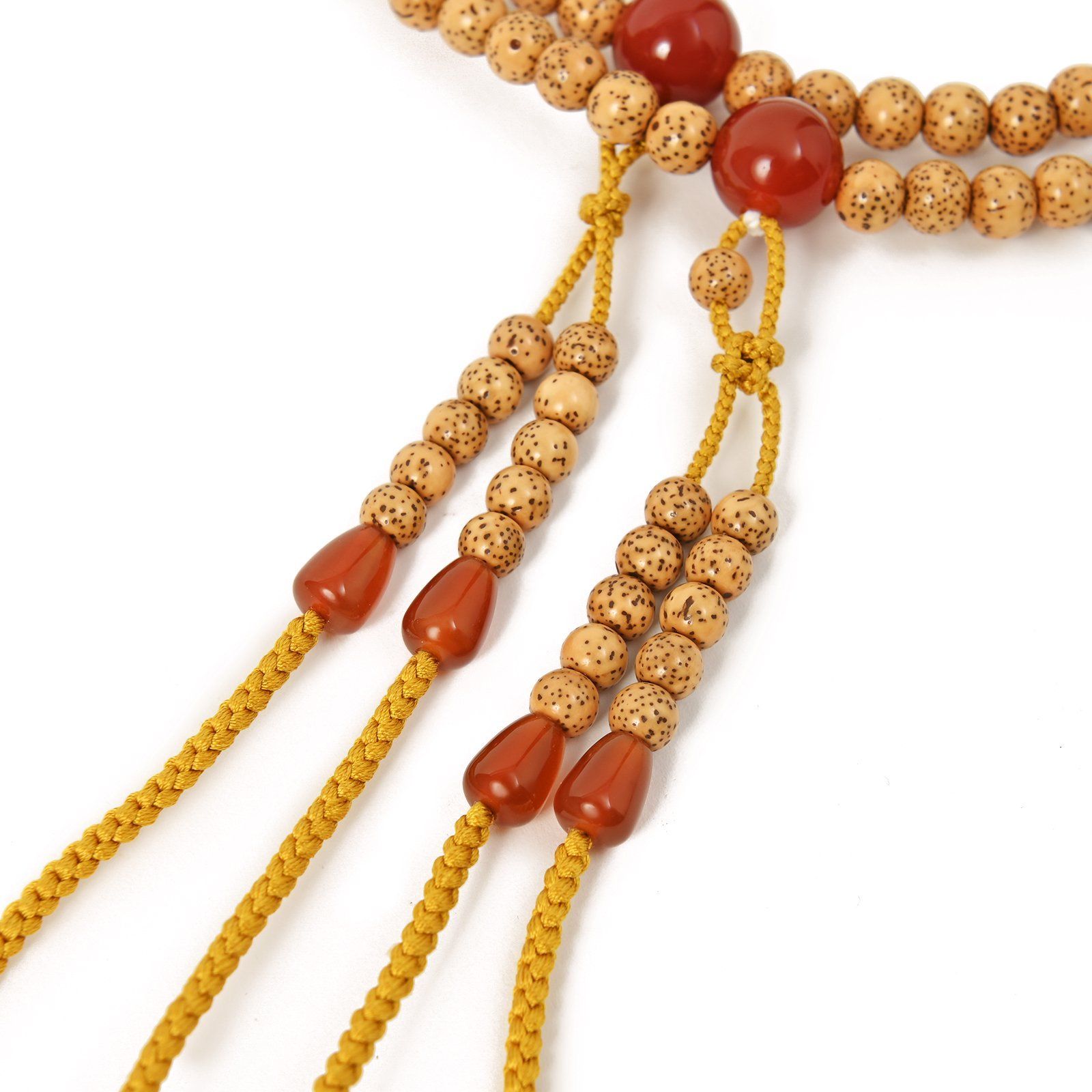 念珠 数珠 真言宗 ≪星月菩提樹≫ 尺二 利久梵天 桐箱入り 瑪瑙＋