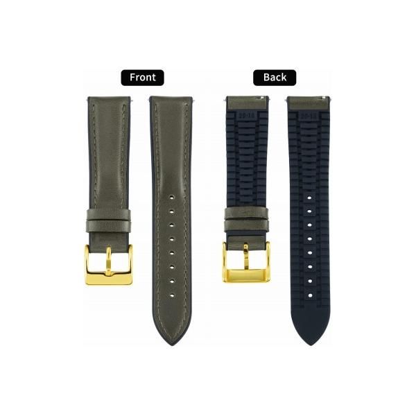 BINLUN 時計バンド 交換腕時計革ベルトレザーウオッチストッラプ 3色バックルセット12/14/16mm レディース レッド ブラック BINLUN 時計バンド 交換革ベルトレザーウオッチストッラプ 3色バックル