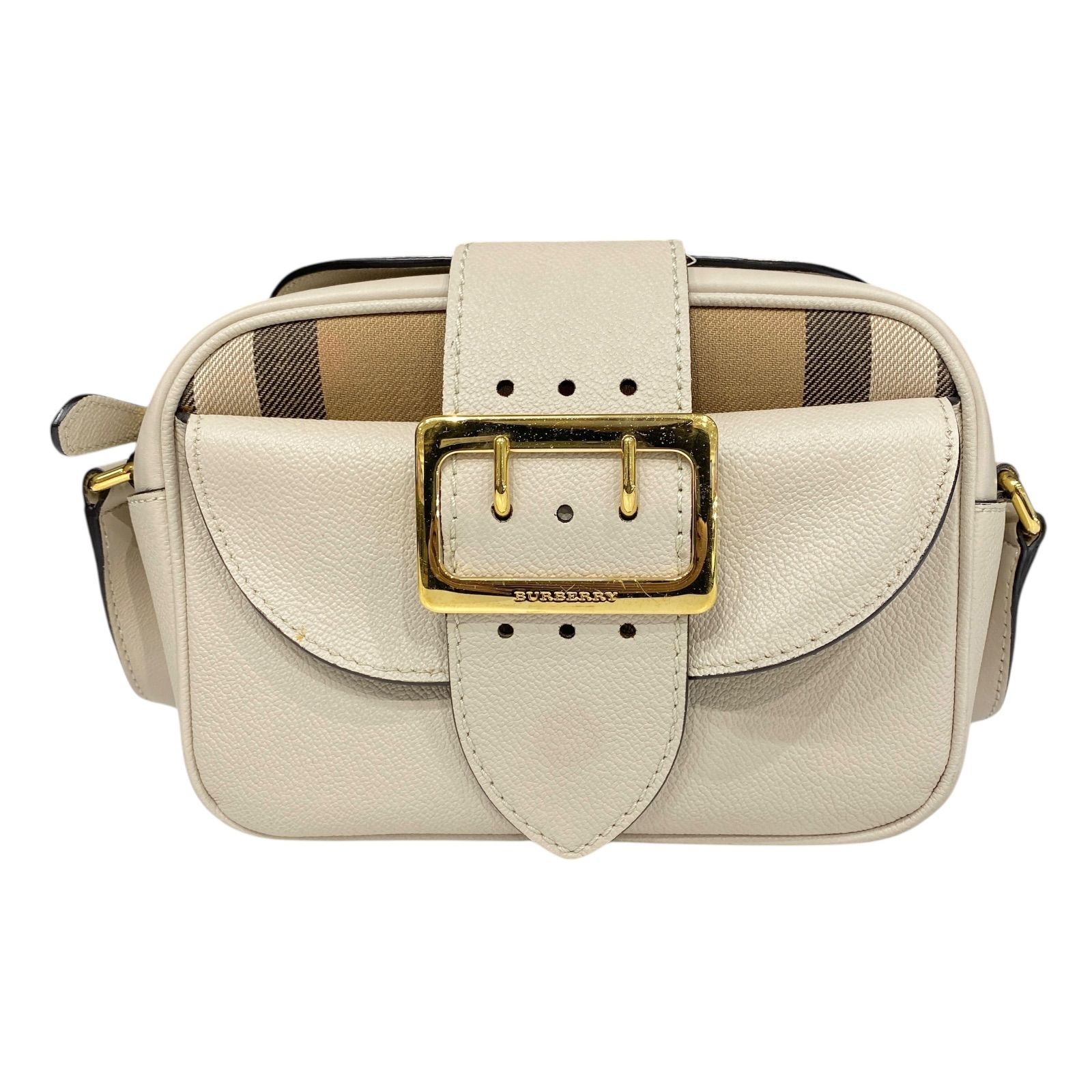 ★美品★バーバリー　ショルダーバッグ　ノバチェック　メンズ　レディース ☆EM1099 バーバリー ノバチェック 2wayショルダーバッグ ベージュ