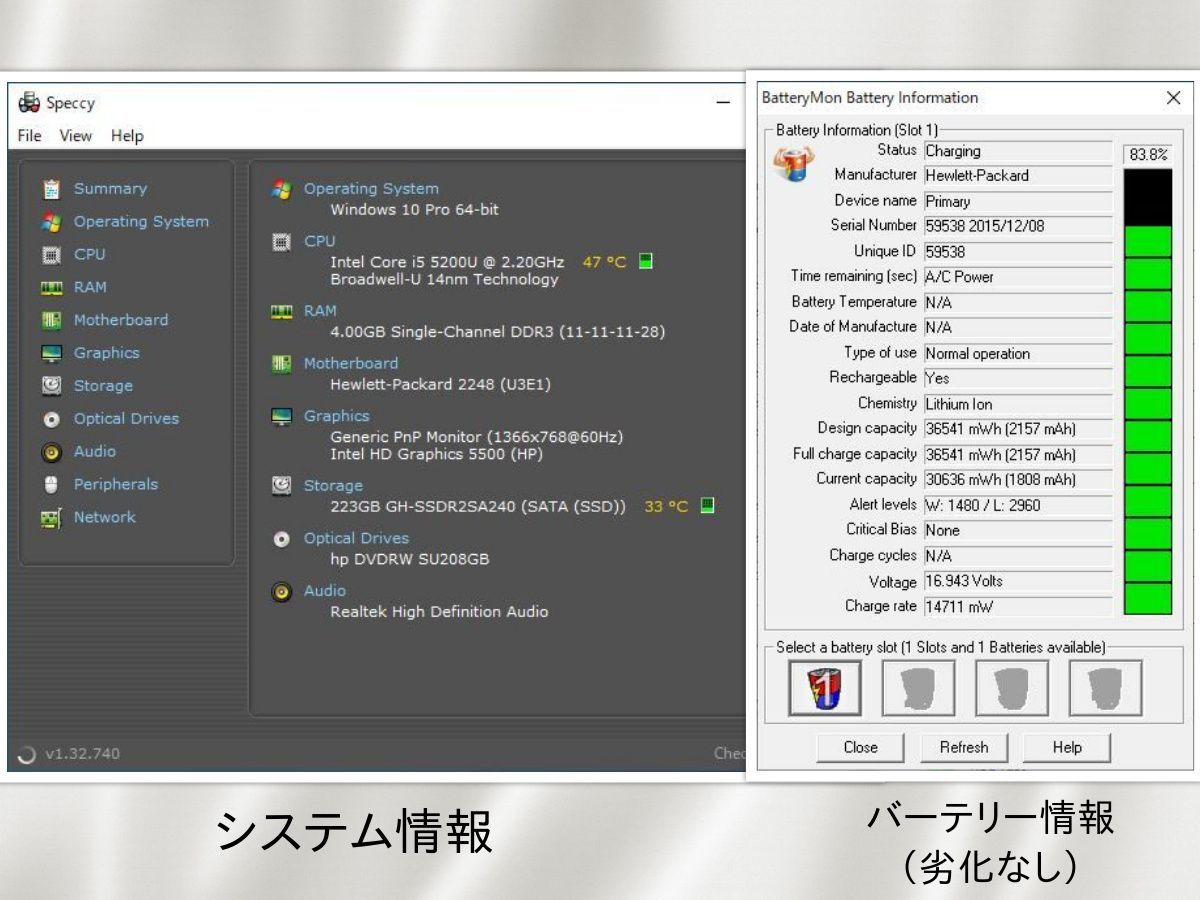 HP 450 G2/第五世代i5驚速CPU/大容量メモリとSSD/中古品㉛ - メルカリ