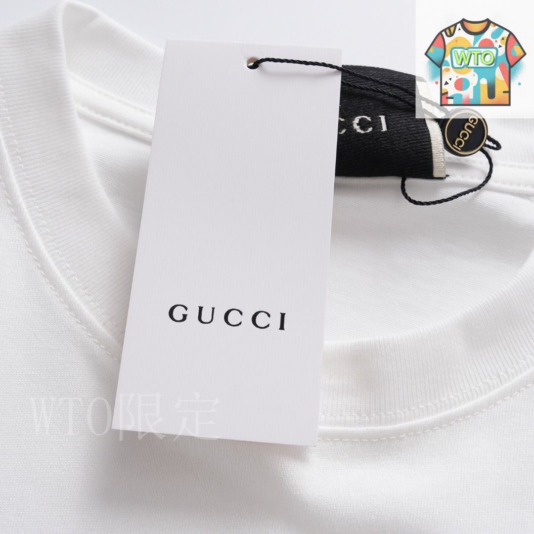 今日特価】GUCCI ロゴプリント ホワイト シャツ - メルカリ