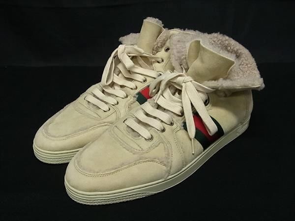 極美品 GUCCI グッチ シェリーライン ムートン ハイカット 極美品 GUCCI グッチ シェリーライン ムートン ハイカット