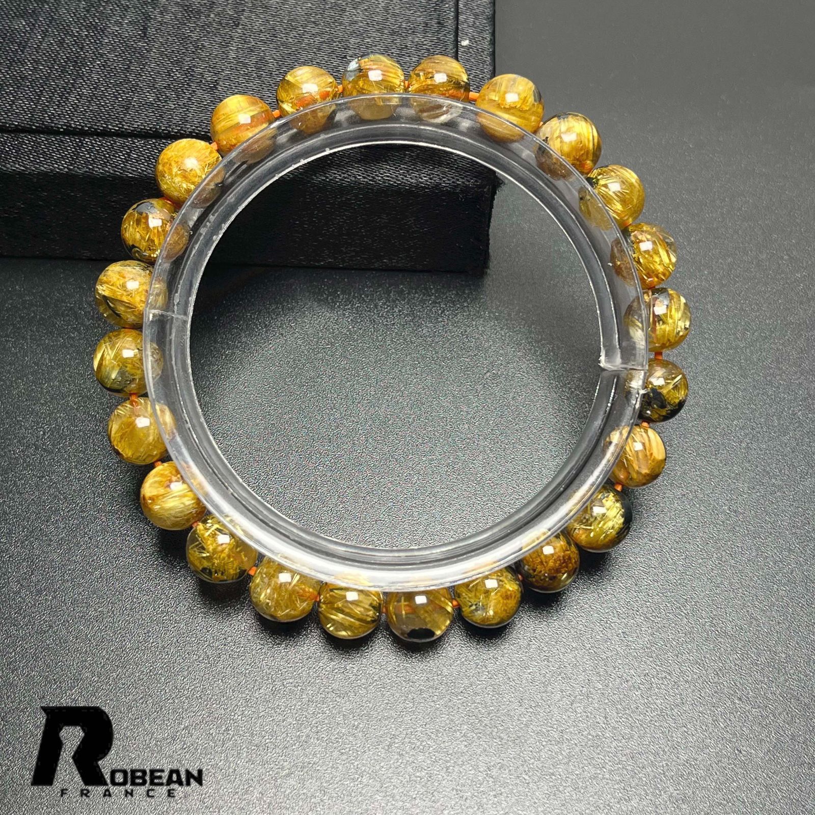 最旬トレンドパンツ 上品 EU製 定価19万円☆ROBEAN・太陽花タイチンルチル☆黄金針 クリスタル、水晶