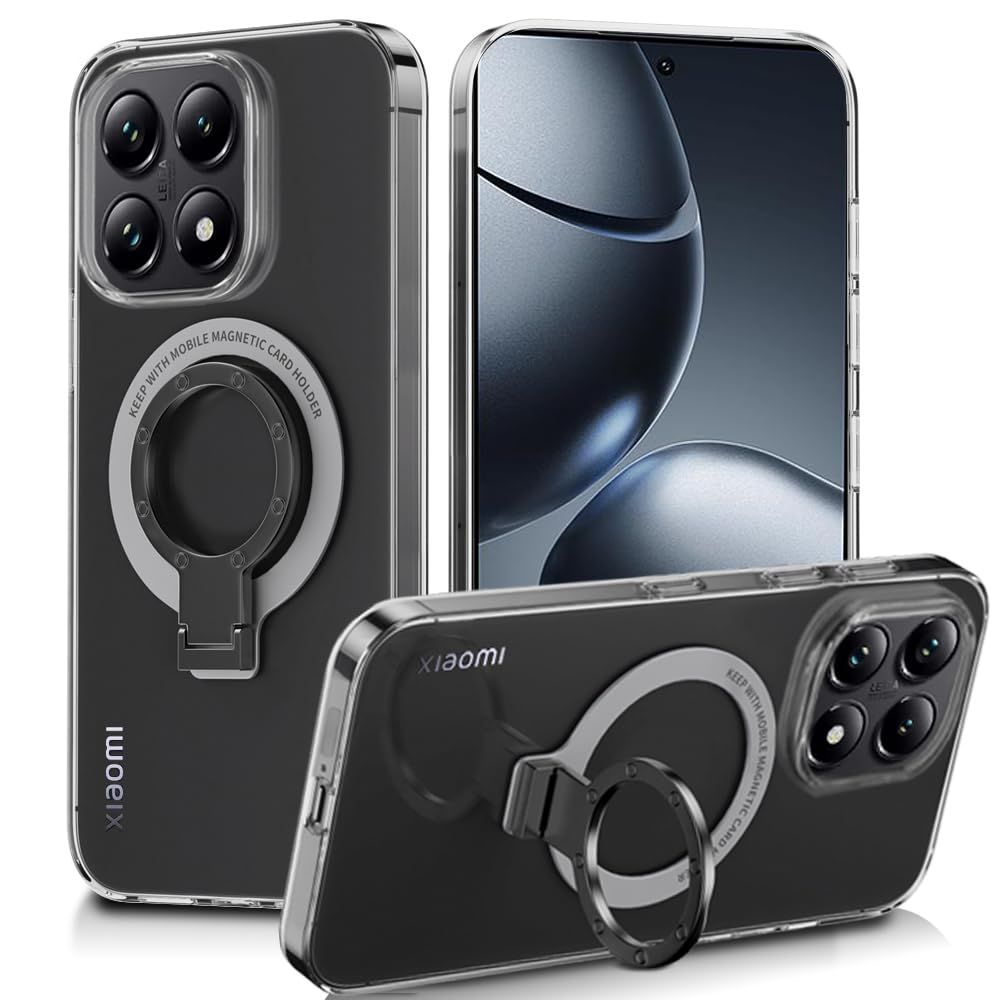 【人気商品】Pro ケース ケース 14T MagSafe対応 透明 リング付き シャオミ XiaoMi 14t pro クリア ケース For タンド機能 ストラップホール付き 擦り傷防止 滑り止め Kaotengwo 落下防止（XiaoMi 14T Pro