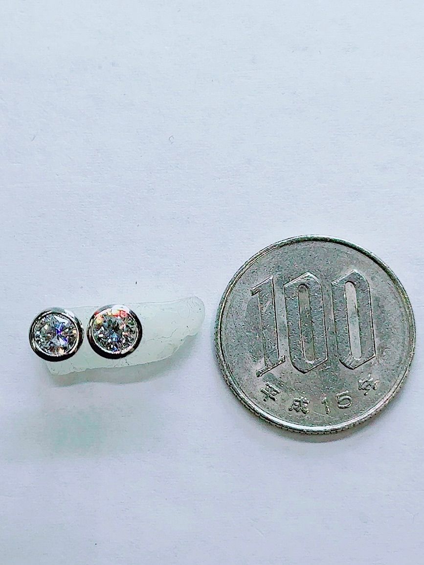 ☆0.666ct☆✨フクリン留めG,SI-2,Goodダイヤモンドスタッドピアス 