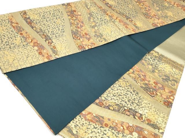 モダンな京袋帯　正絹　美品 5fa50be2450af29729ea518835ed1a
