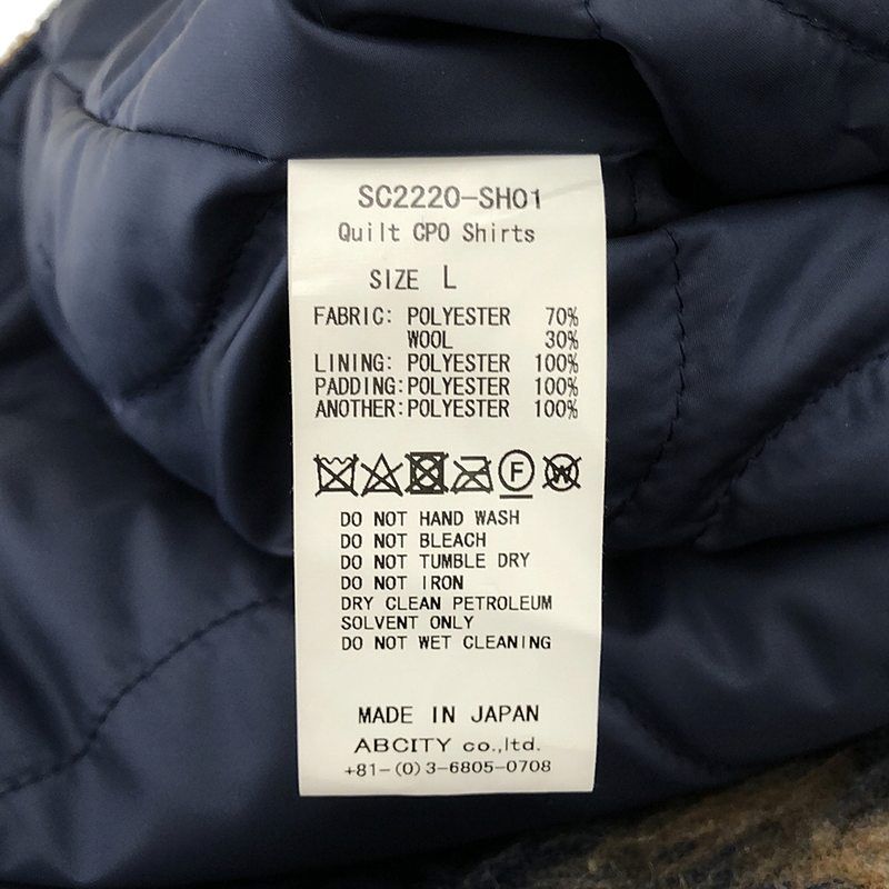 SON OF THE CHEESE / サノバチーズ | Quilt CPO Shirts ウールシャギー