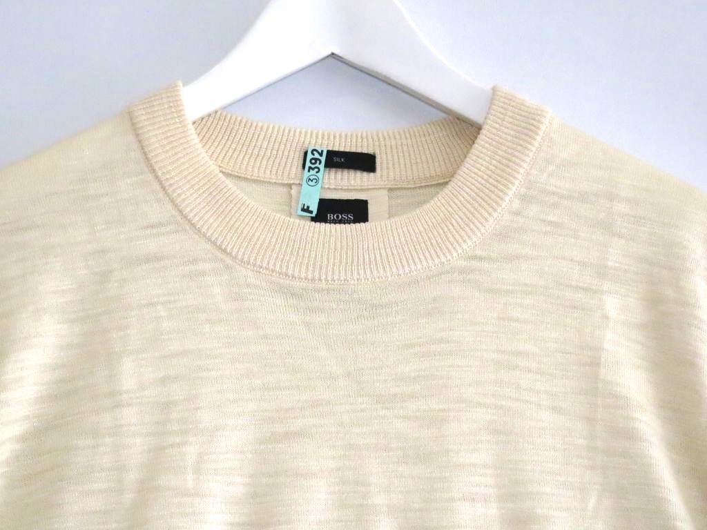 Hugo Boss ダークネイビー ローゲージ サマーニットItaly製 BOSS - ニットドレス ソフトスパークル - ダークブルー