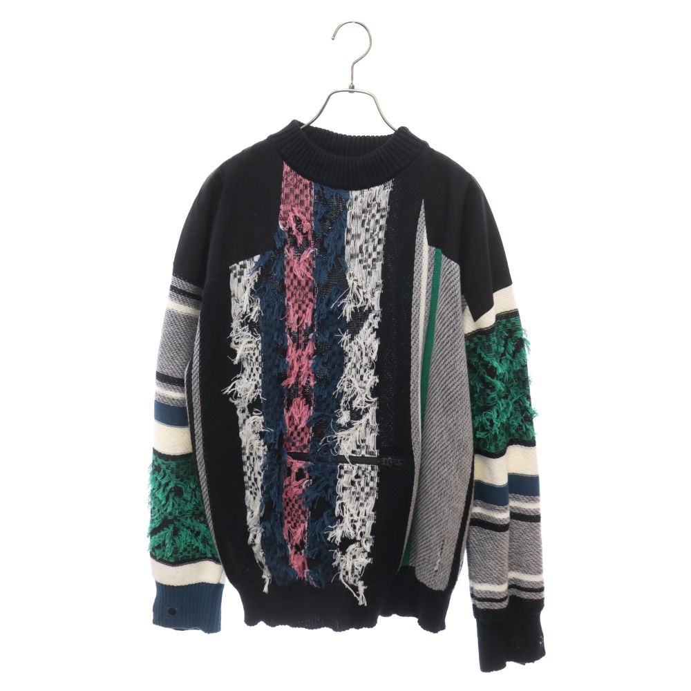 sacai(サカイ) 22SS Rag Jacquard Knit Pullover ラグ ジャ