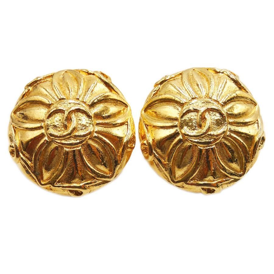 シャネル アクセサリー CHANEL イヤリング ラウンド フラワー 花 