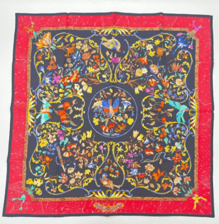 極美品 HERMES エルメス カレ90 PIERRES D ORIENT ET D OCCIDENT 東洋