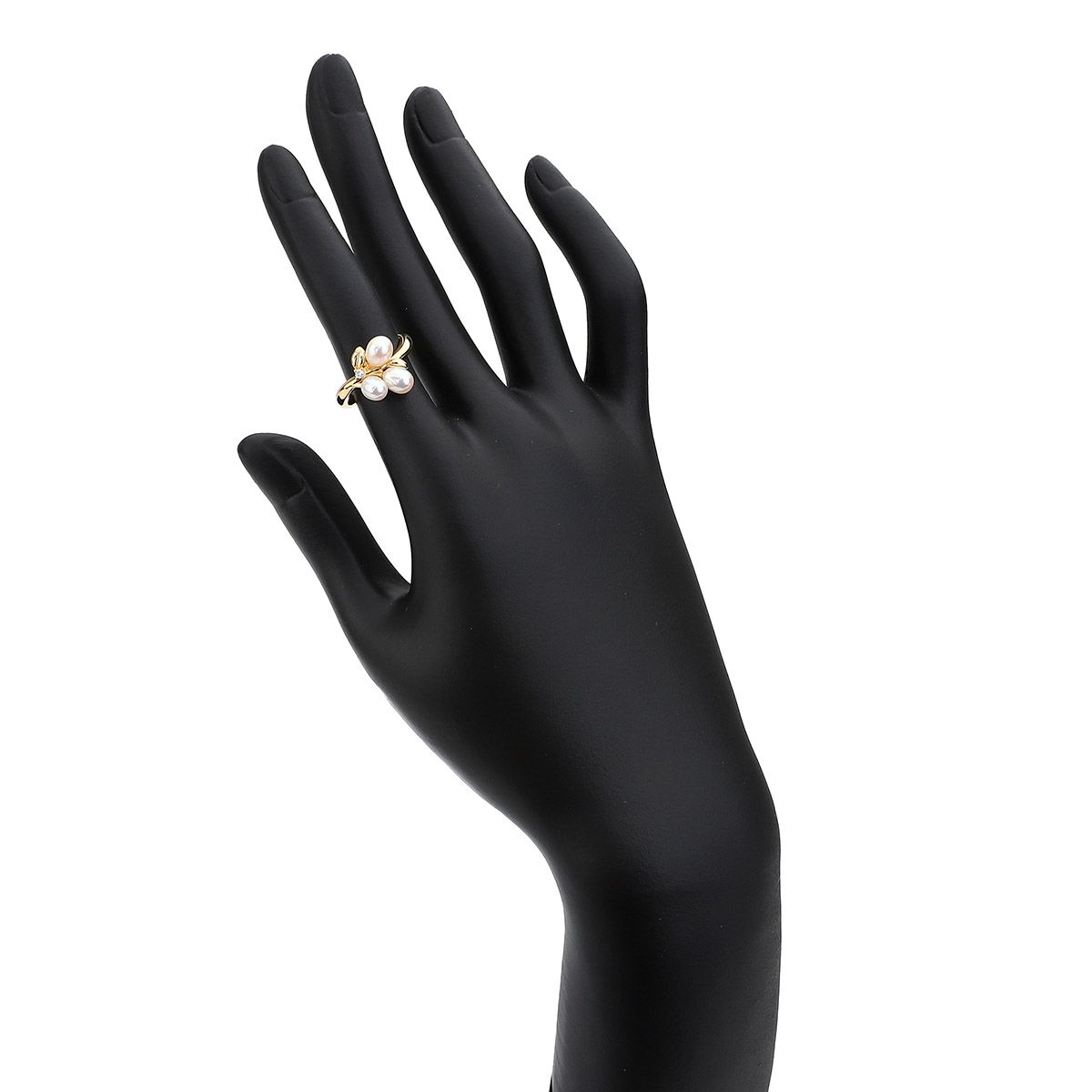 タサキ TASAKI パールリング 淡水真珠 ダイヤモンド K18 9号 新品  