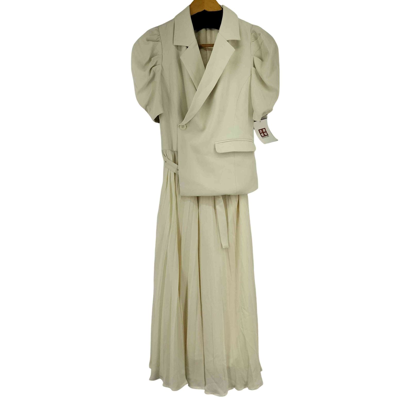 ロイヤルパーティー ROYAL PARTY プリーツ半袖ジャケットワンピース レディース  FS