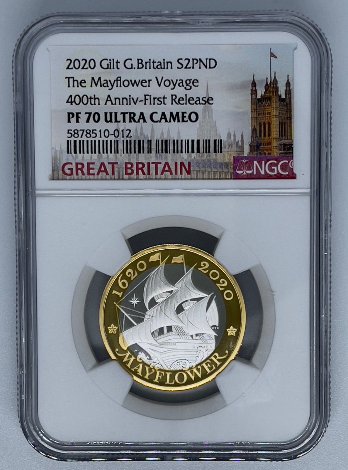2020年 メイフラワー 号400周年 NGC 銀貨 エリザベスロイヤルミント 2020年 メイフラワー号出航400周年 NGC 銀貨 エリザベスロイヤル