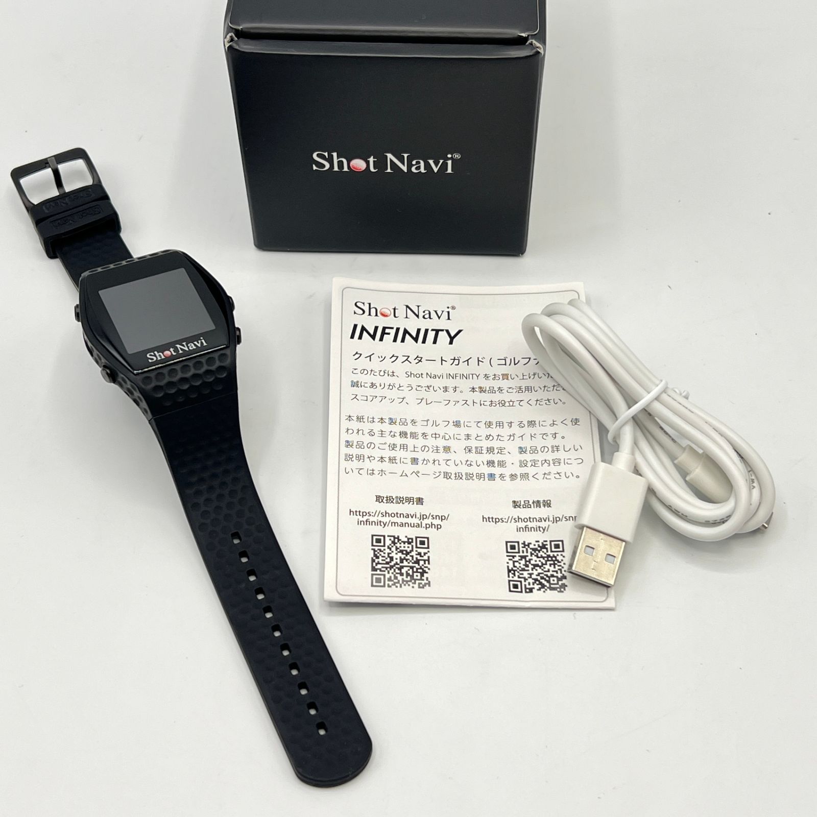 美品】ShotNavi INFINITY ブラック ベスト 腕時計型ゴルフ用GPS