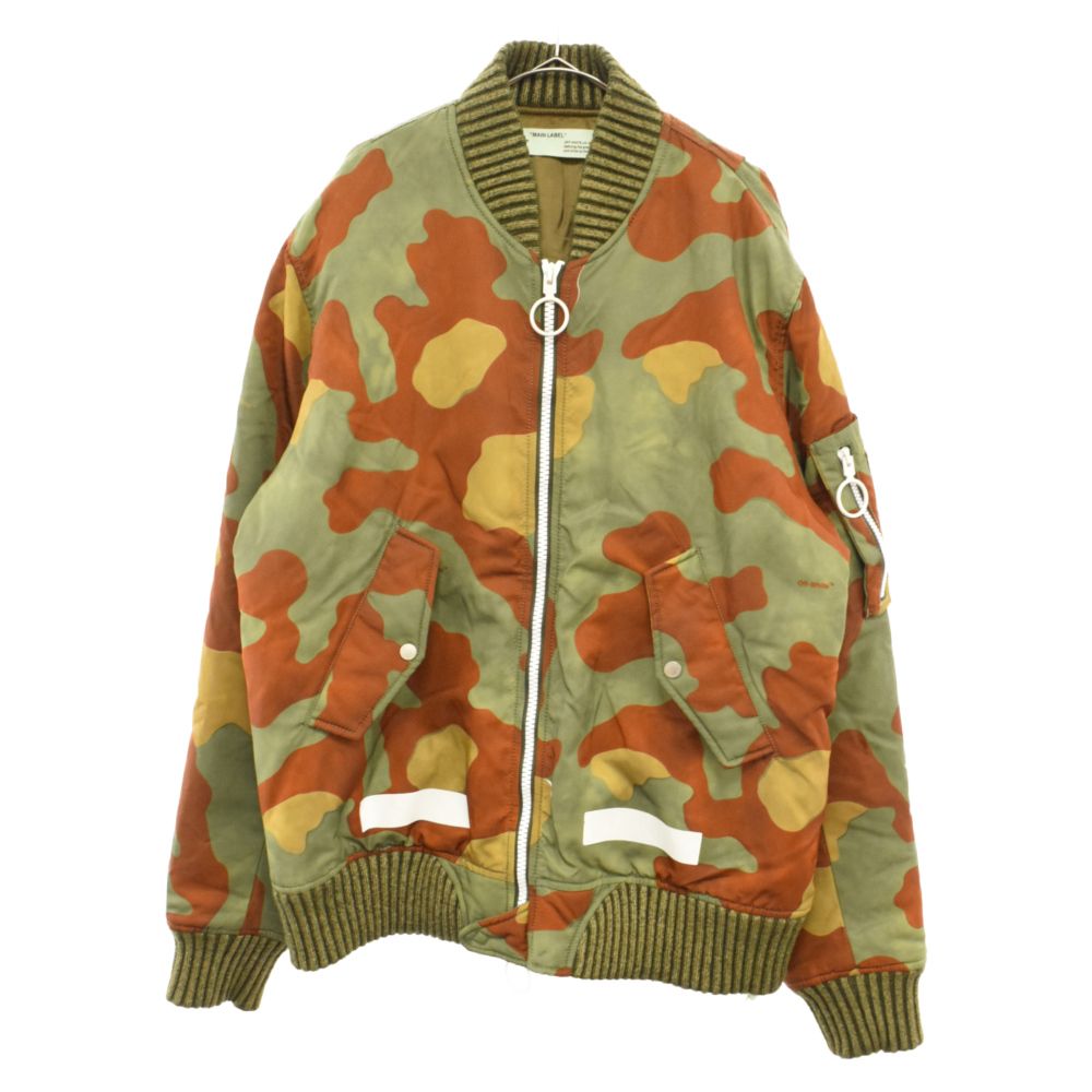 【名作】Off White オフホワイト ボンバージャケット 18ss OFF-WHITE (オフホワイト) 18SS DIAG CAMOU BOMBER ダイアゴナル カモ