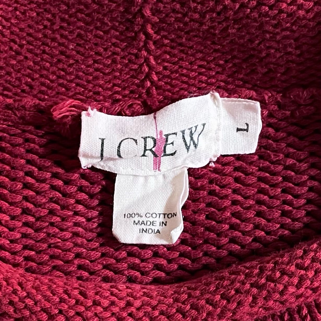 90s J.CREW 巨人タグ ロールネック コットンニット セーター - メルカリ