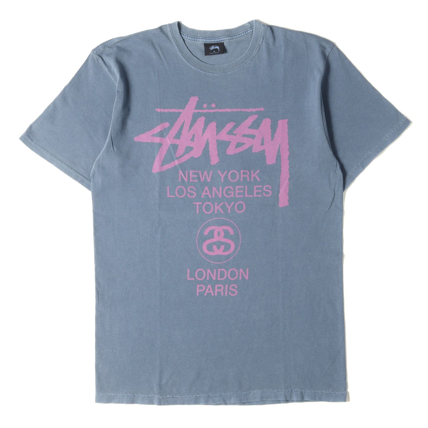 美品 STUSSY ステューシー Tシャツ サイズ:M ガーメントダイ加工 