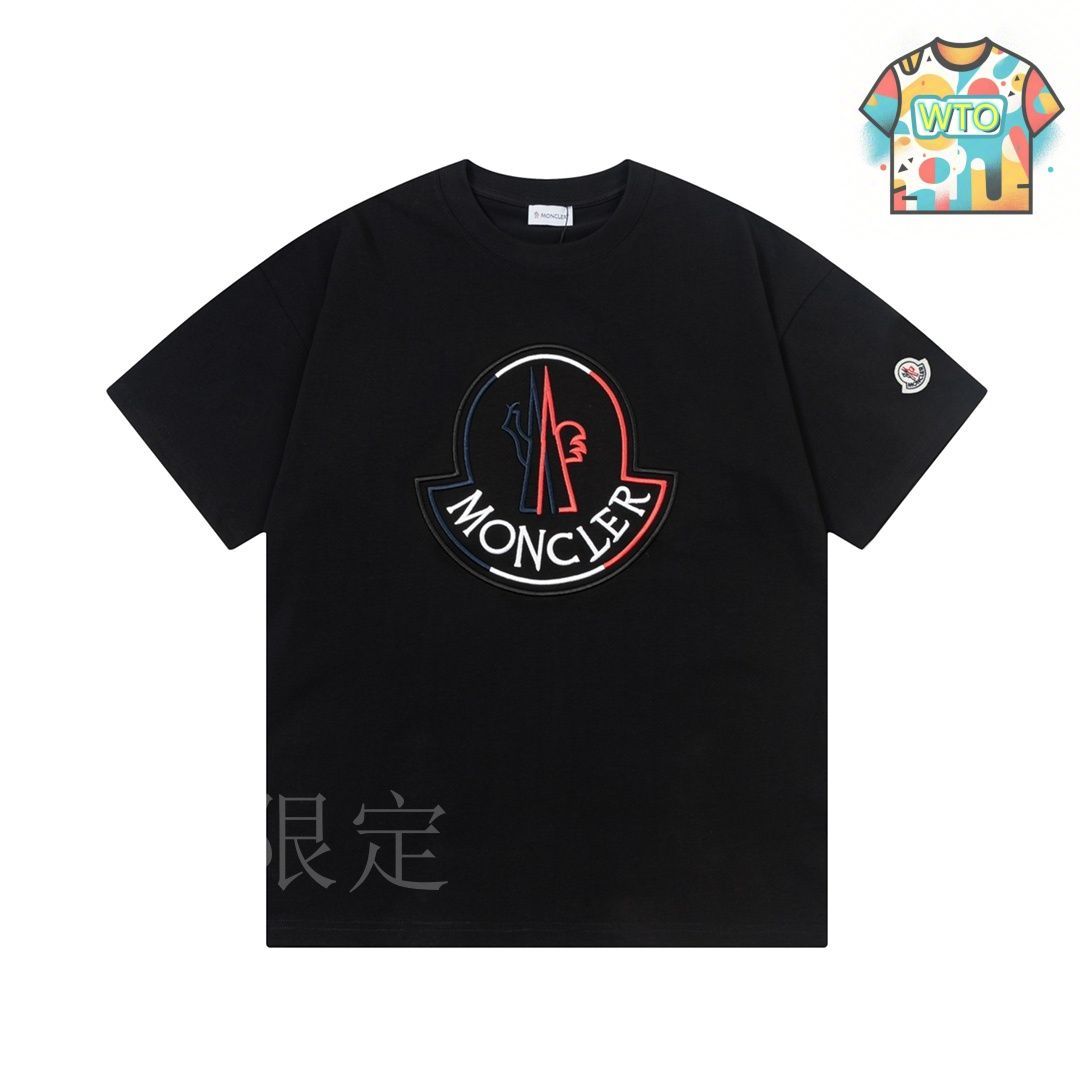 今日特価】MONCLER ?色立体刺繍黒 T - メルカリ