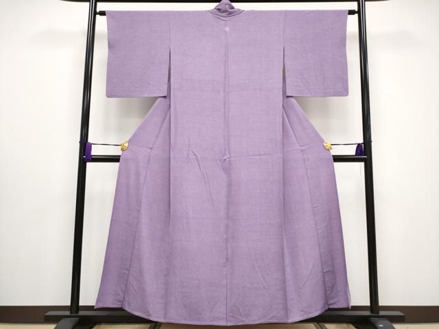 平和屋着物 上 人間国宝 小宮康孝 江戸小紋 単衣 舞花小紋柄 茄子紺色 CYAA3042s5