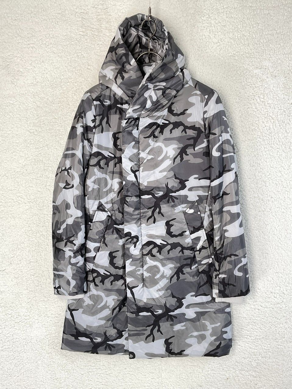 1piu1uguale3 ウノピゥウ 6 グレー NEXT WRAP HOODED COAT ネクストラップフーデッドコート