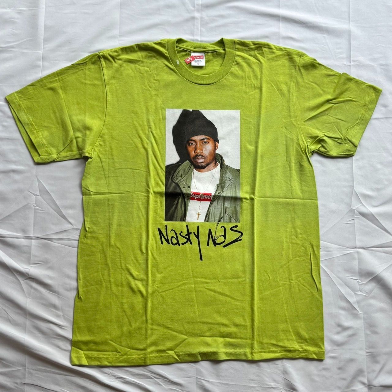 Supreme Nasty Nas Tee Lime シュプリーム ナズ Tシャツ 半袖 17aw Supreme Nas Tee Lime Mサイズ シュプリーム ナズ フォト