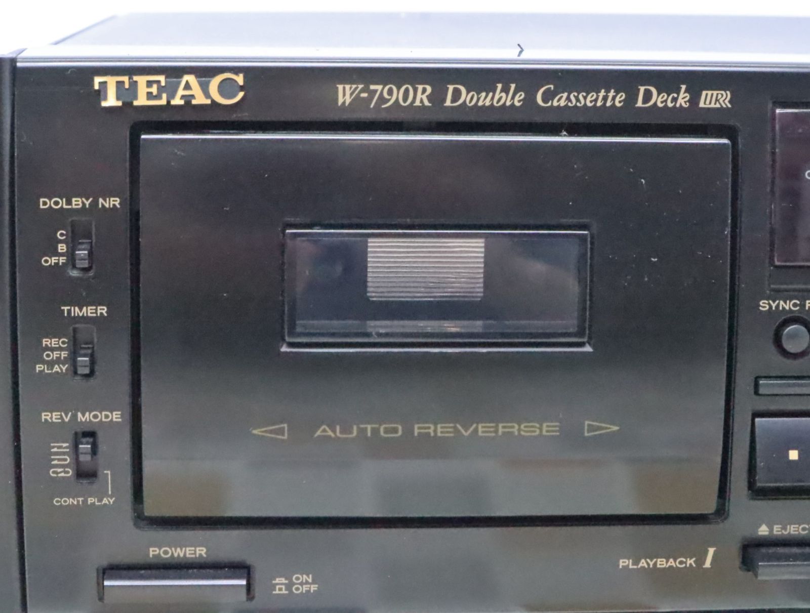 △ リモコン付き｜ダブルカセットデッキ ブラック｜TEAC ティアック W