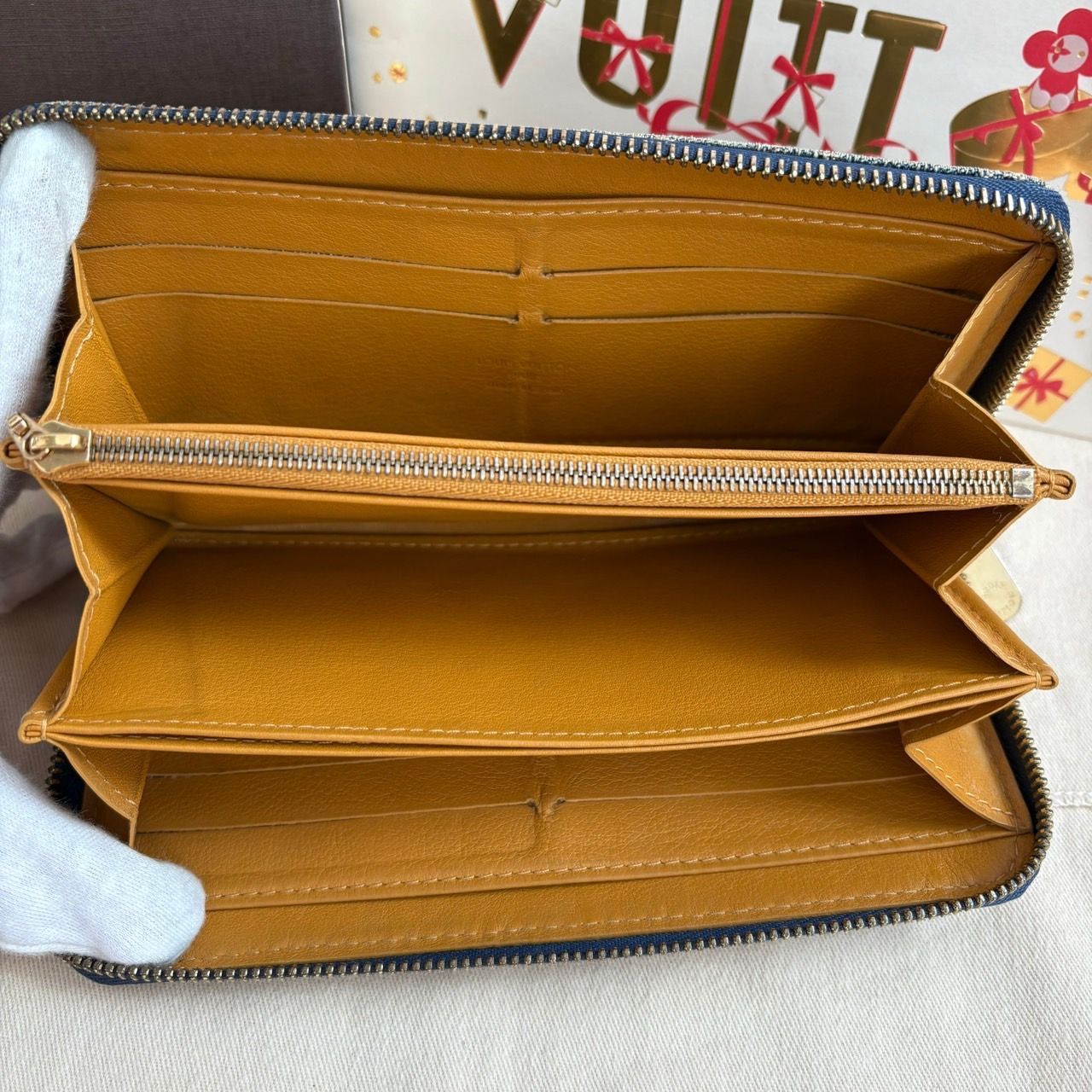極上美品】希少 ルイヴィトン モノグラム デニム ジッピー 長財布 