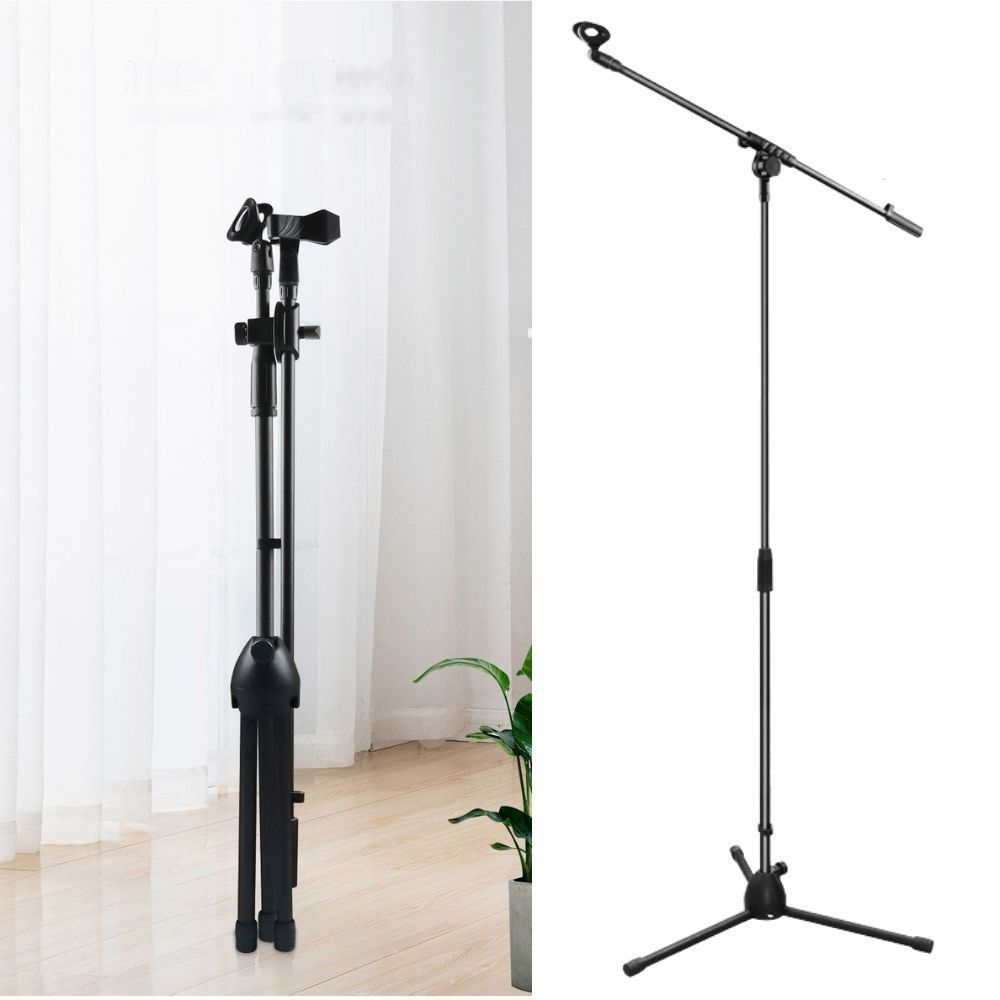 マイクスタンド 2WAYマイクスタンド 黒 高さ調節 スタンドマイク クリップ マイクスタンド 2WAYマイクスタンド 黒 高さ調節 スタンドマイク クリップ