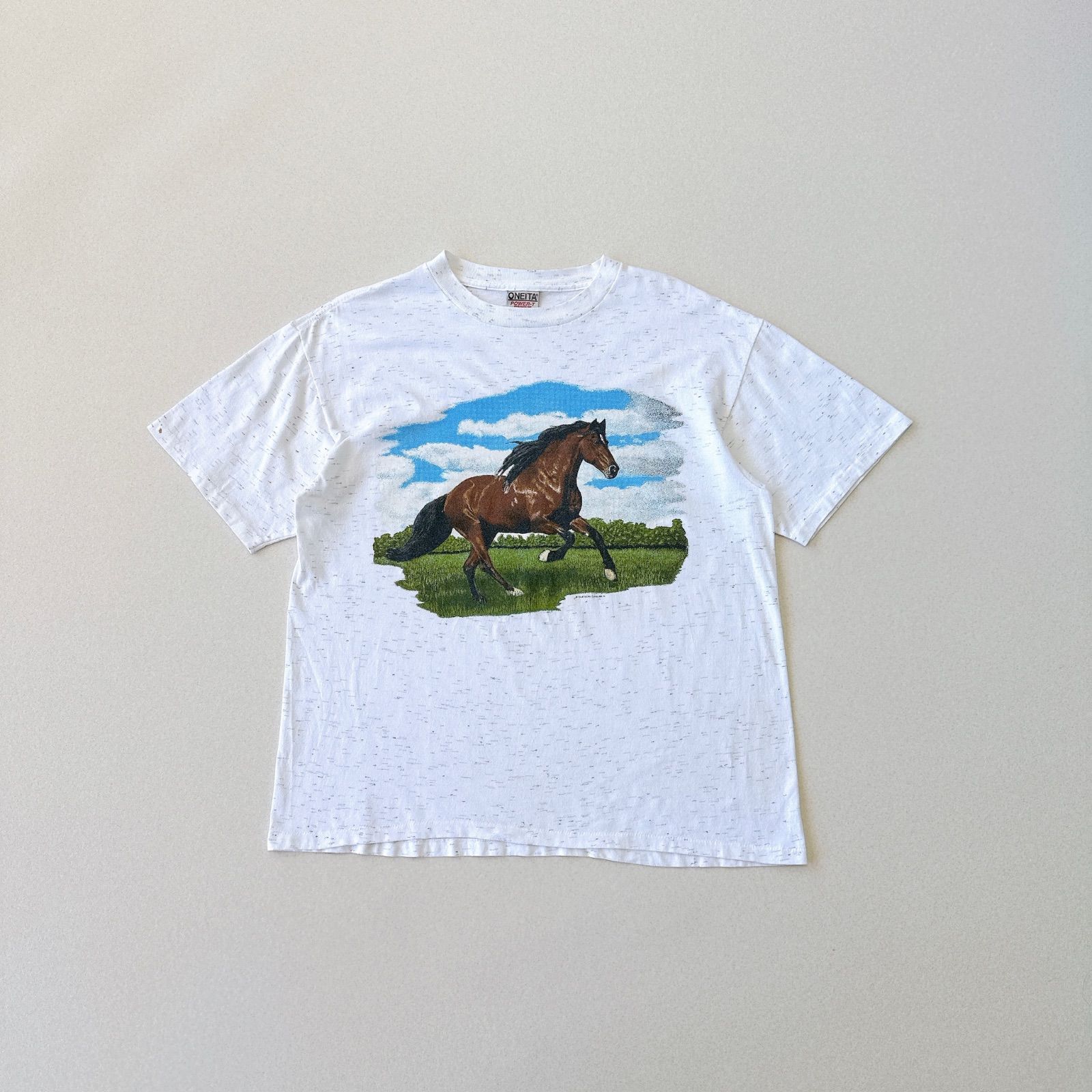 90s USA製 オニータ アニマル プリント Tシャツ 馬 ONEITA